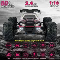 1:16 4WD High-Speed RC Car – 50–80KM/H Off-Road Drift Racing Truck for Kids & Adults