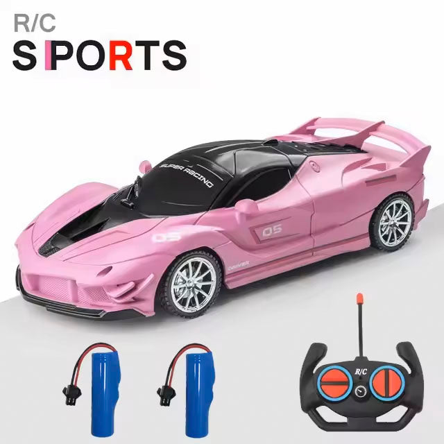 1:18 Scale High-Speed Drift RC Car with LED Lights – Realistic Remote Control Racing Toy for Kids & Boys