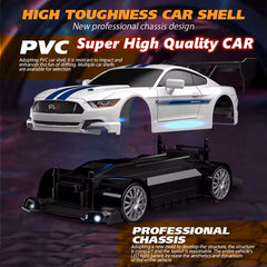 1:24 RC Drift Car 4WD Remote Control High Speed Racing Vehicle with LED Lights 2.4GHz Radio