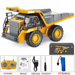 1:20 RC Alloy Construction Truck 4WD Excavator Toy for Kids