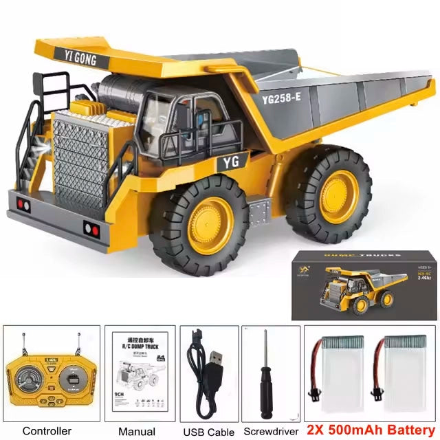 1:20 RC Alloy Construction Truck 4WD Excavator Toy for Kids