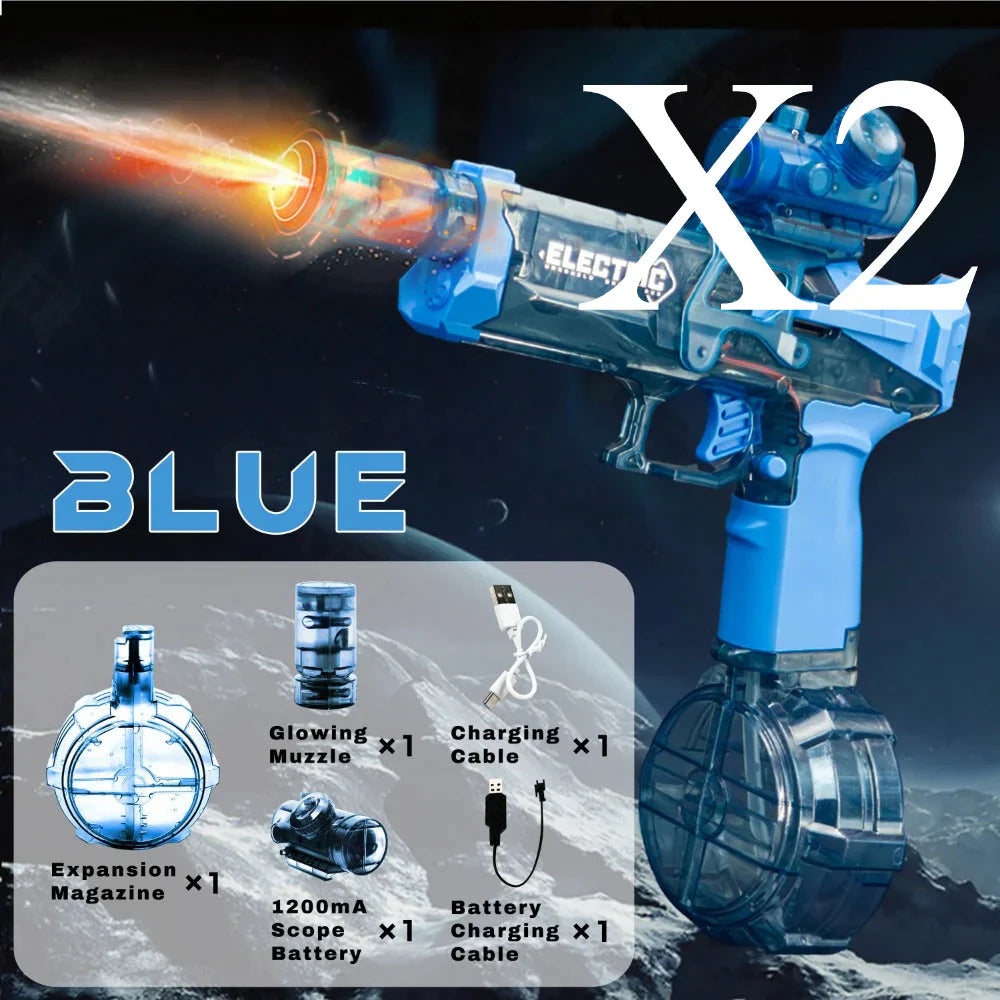 Battle Electric Water Guns – High Capacity Squirt Guns with Realistic Muzzle Flash, Outdoor Toy