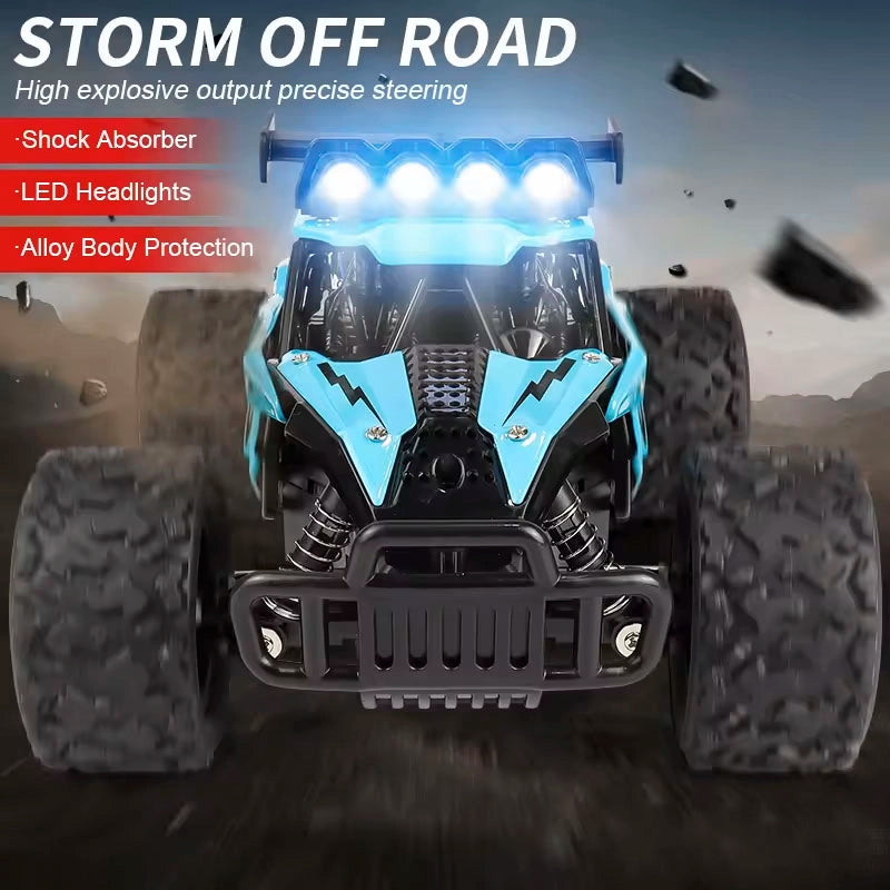 1:16 Alloy RC Drift Car – High-Speed Off-Road Racer with LED Lights